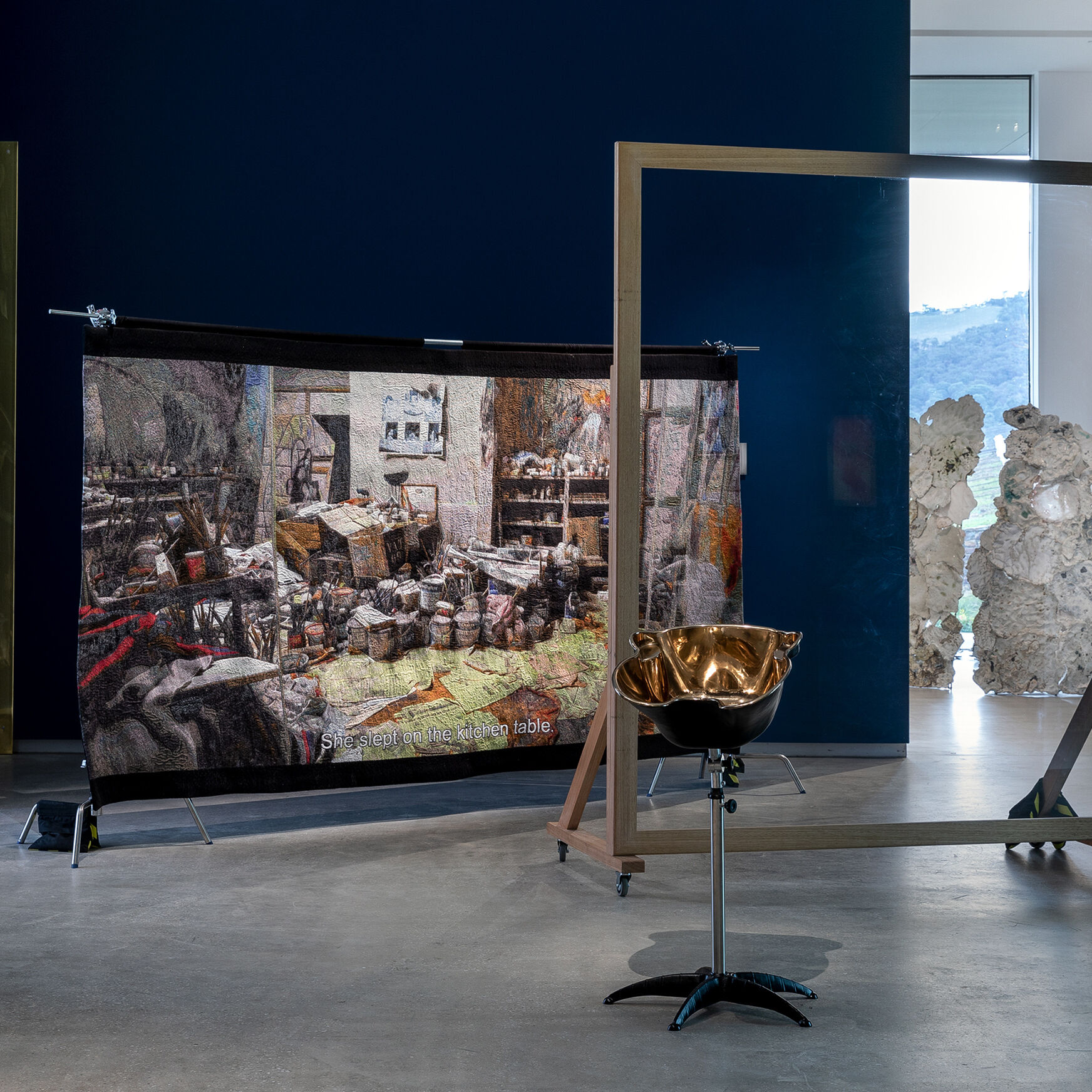 TarraWarra Biennial 2018: From Will to Form installation view of Claire Lambe’s work, Witnessing Bacon 2018
TarraWarra Museum of Art, 2018
Photo: Andrew Curtis
Courtesy of the artist; Sarah Scout Presents, Melbourne; and Francis Bacon Studio at Dublin City Gallery The Hugh Lane, Dublin, Ireland