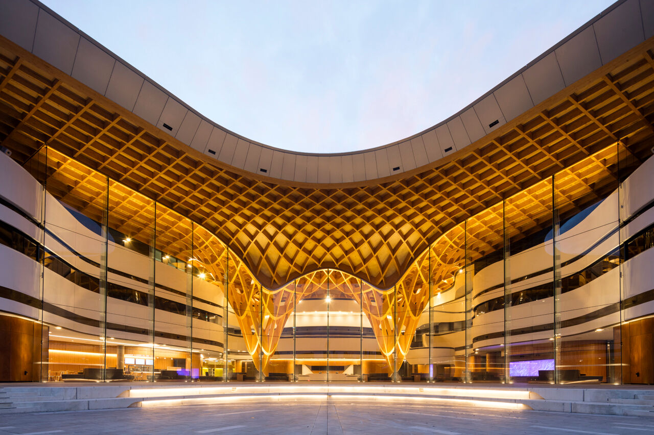 Bunjil Place, exterior, photograph John Gollings