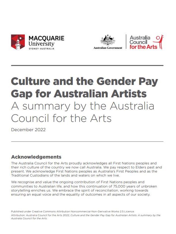 REPORT Culture and the Gender Pay Gap cover