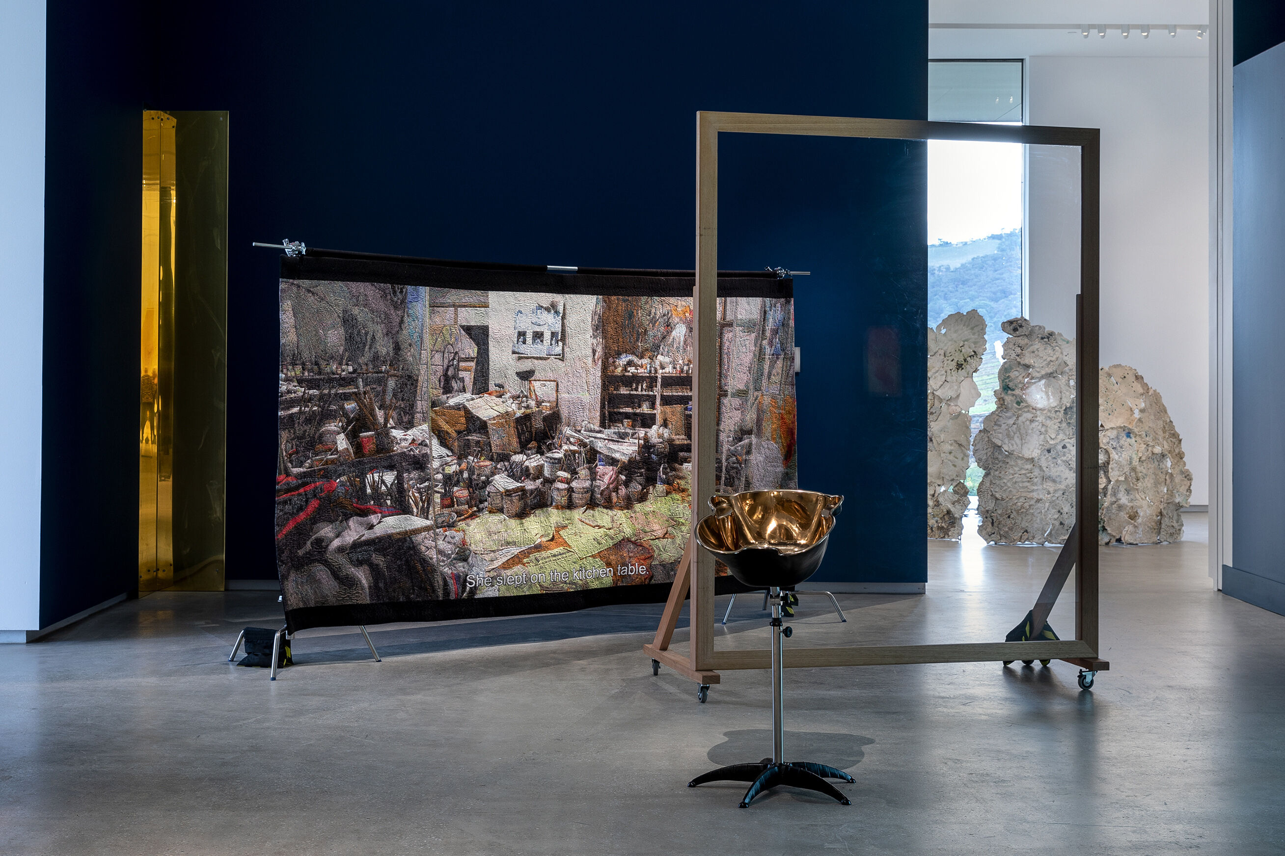 TarraWarra Biennial 2018: From Will to Form installation view of Claire Lambe’s work, Witnessing Bacon 2018
TarraWarra Museum of Art, 2018
Photo: Andrew Curtis
Courtesy of the artist; Sarah Scout Presents, Melbourne; and Francis Bacon Studio at Dublin City Gallery The Hugh Lane, Dublin, Ireland