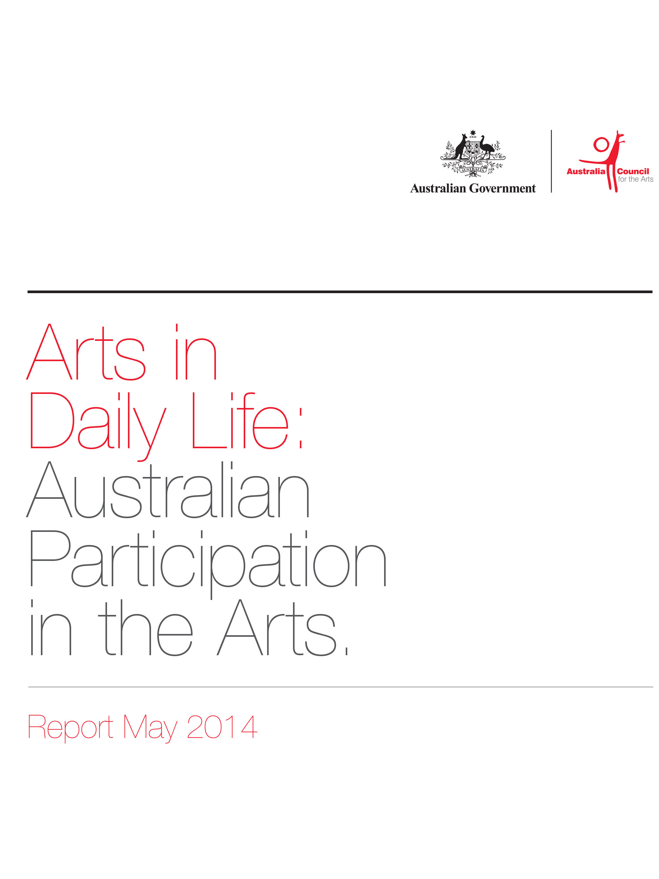 REPORT Industry cover, Arts-in-daily-life-australian-1